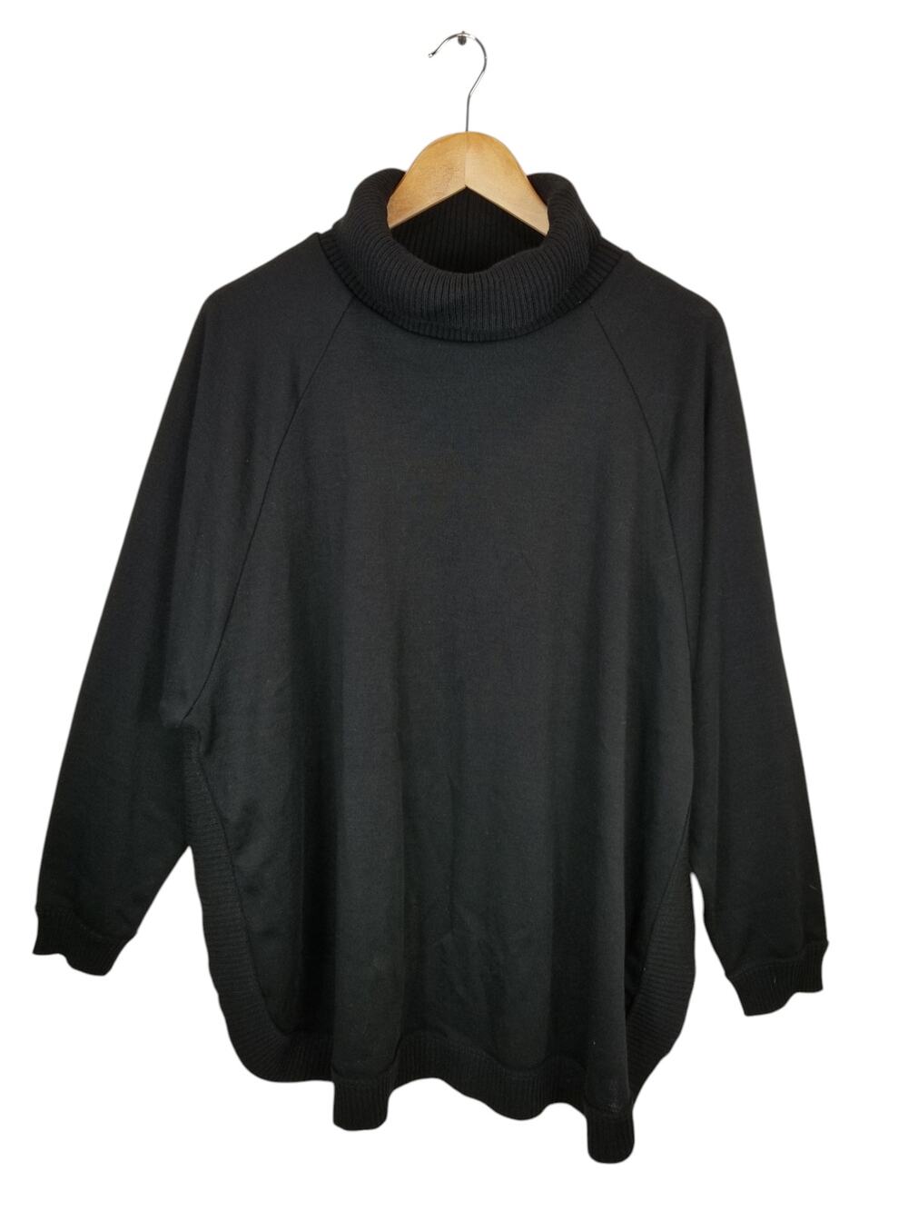 Nina Leonard Black Oversized Turtleneck Long Sleeve Sweater Women's Size XL